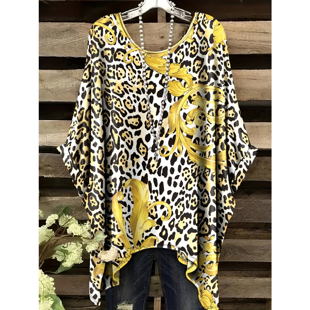 Women'S Formal Day Wear - Women's Fashion Animal Print T-Shirt Formal