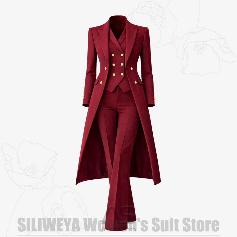 Women Formal Wear Business - Women's Suit 3 Piece Double Breasted