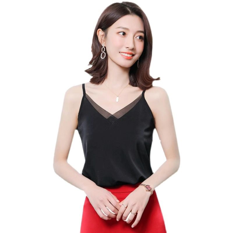 New style ice silk camisole bl - Women Formal Office Wear Tops ulasan dan harga