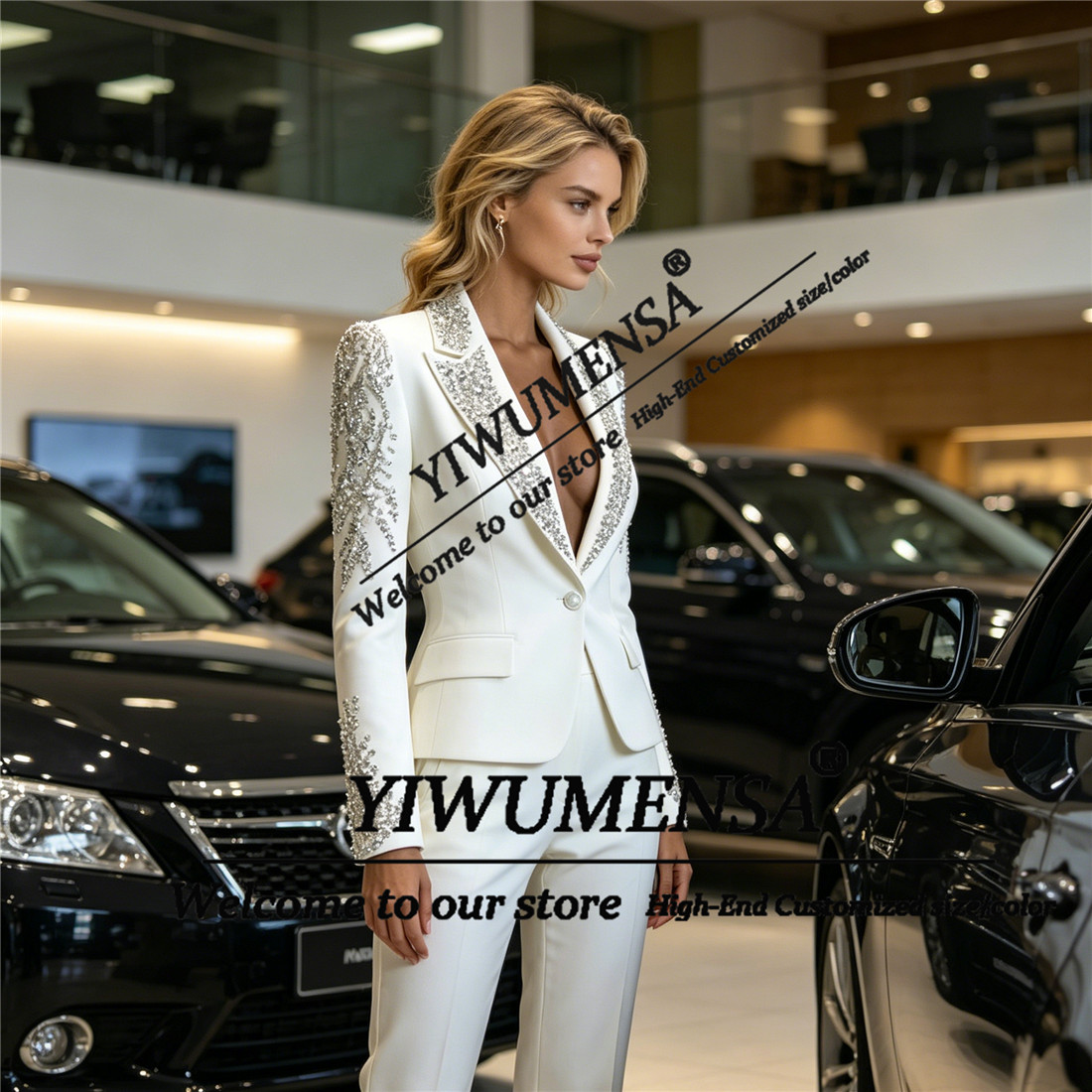 Luxury Women Suits 2 Pieces Se - Women Formal Wear Business ulasan dan harga