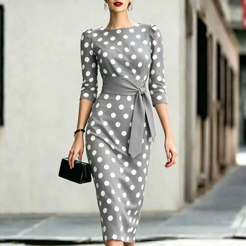Women Elegant Black White Polk - Women Formal Office Wear Tops ulasan dan harga