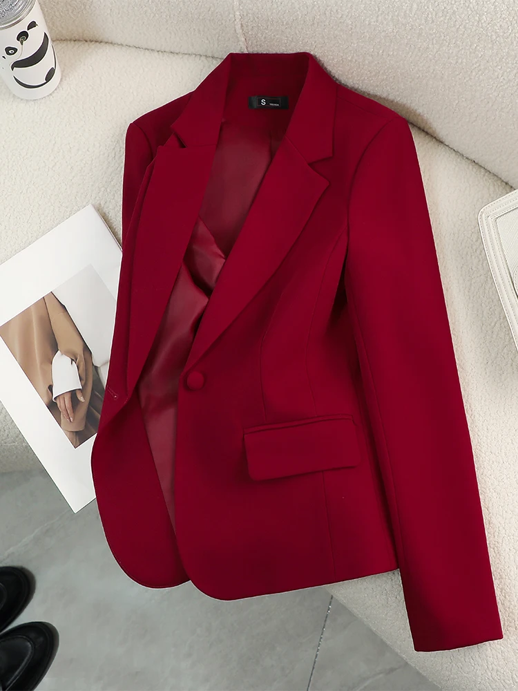 Women Blazer Ladies Red Green  - Formal Winter Wear Women Jacket ulasan dan harga