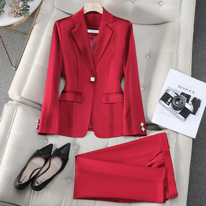Fashion Women Pant Suit 2 Piec - Formal Winter Wear Women Jacket ulasan dan harga