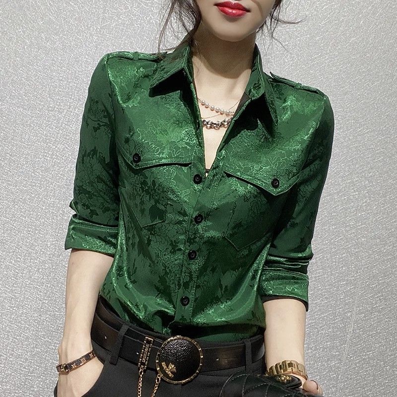 Female Tops Spring and Autumn  - Women Formal Office Wear Tops ulasan dan harga