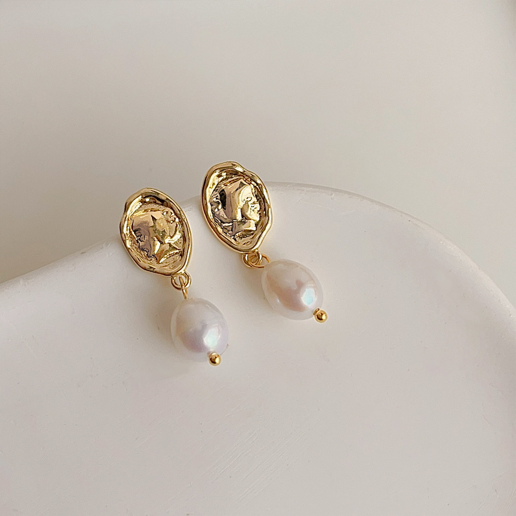 DIY accessories French retro b - Pearl Earring Stud ulasan dan harga