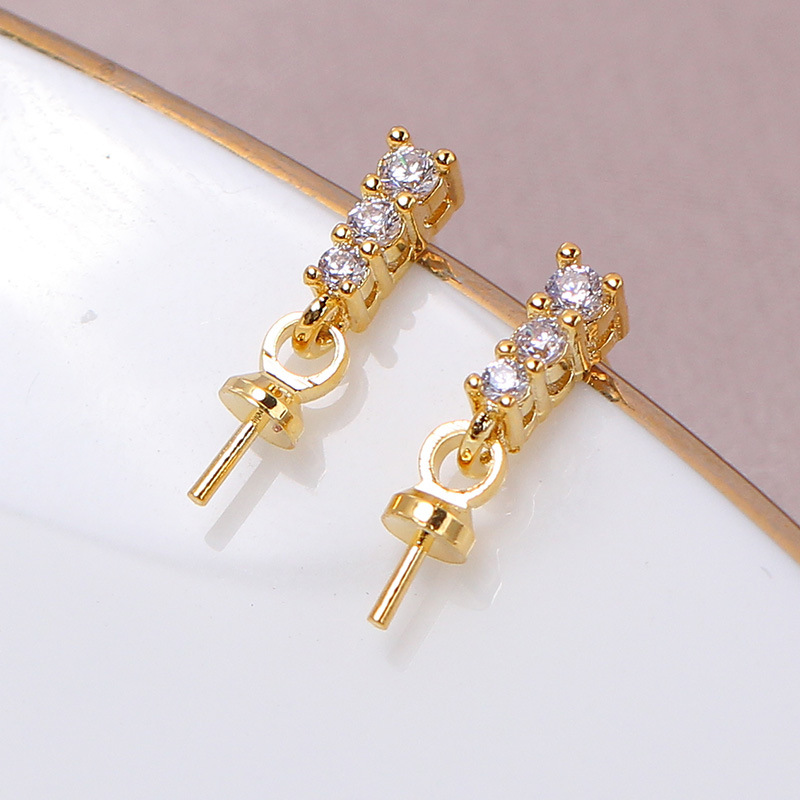 Domestic Copper 14K Gold, Prin - Pearl Earring Stud ulasan dan harga