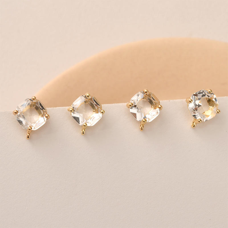 10pair Colors Faceted Square G - Pearl Earring Stud ulasan dan harga