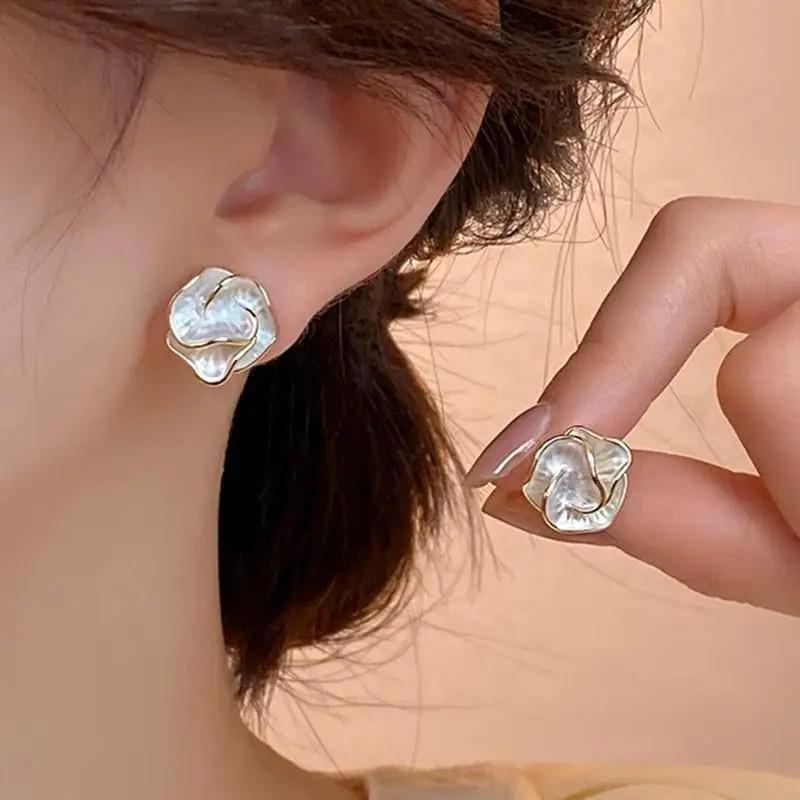 925 Silver Needle Vintage Purp - Pearl Earring Stud ulasan dan harga