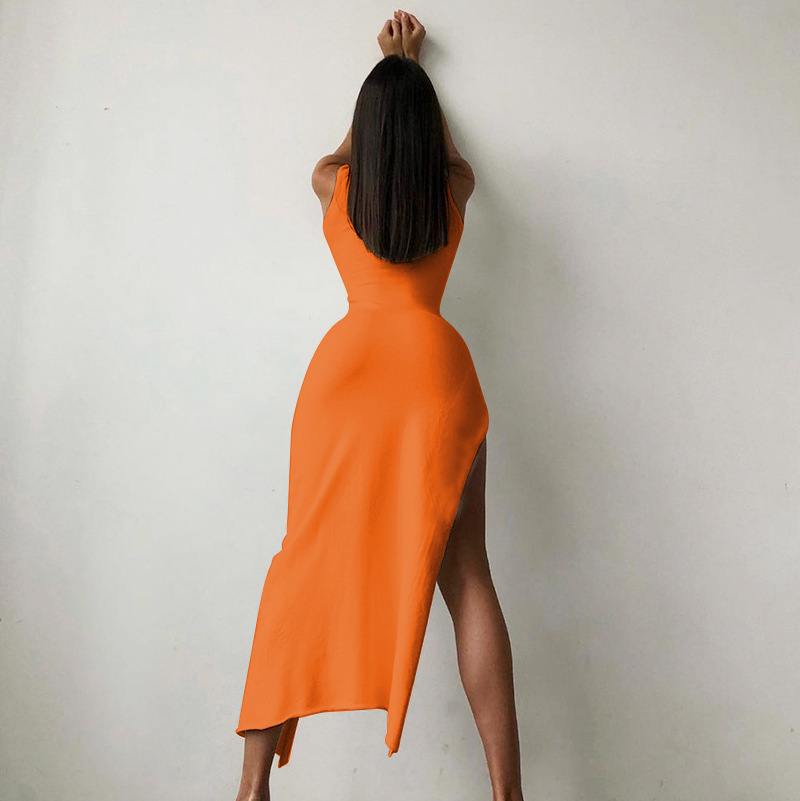 Y2k Sleeveless Orange Midi Wom - Formal Wear For Women Xl ulasan dan harga