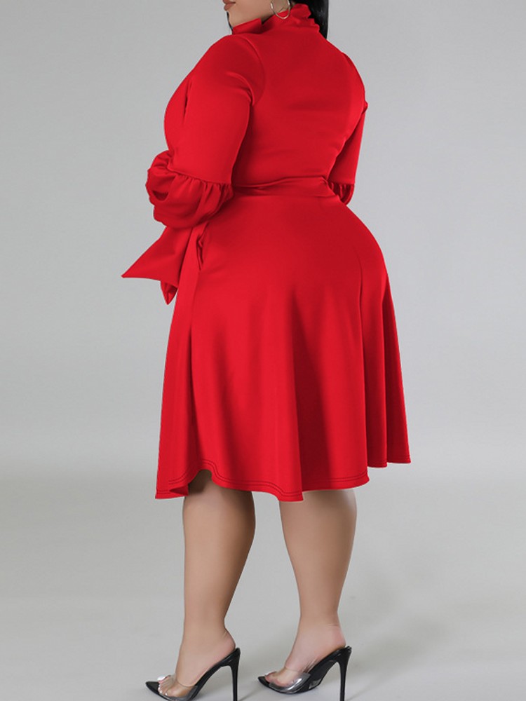 XL-5XL Plus Size Elegant Midi  - Women Formal Office Wear Tops ulasan dan harga
