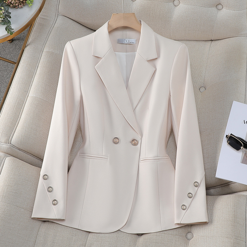 Women Double Breasted Solid Bl - Formal Winter Wear Women Jacket ulasan dan harga