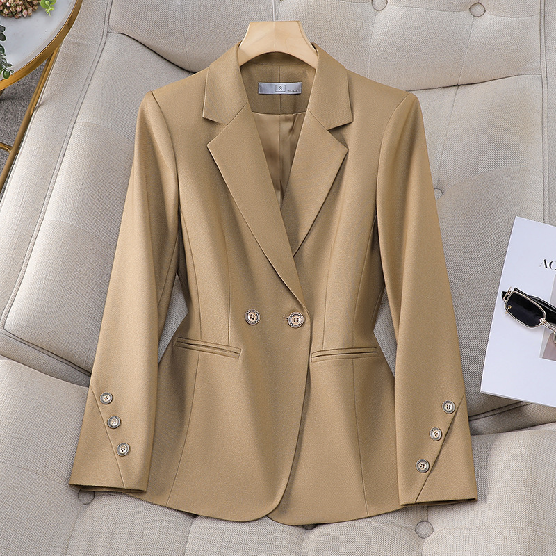 Women Double Breasted Solid Bl - Formal Winter Wear Women Jacket ulasan dan harga