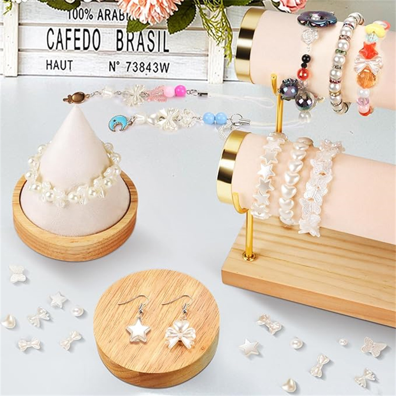 20pcs/bag Acrylic Ribbon Bow A - Pearl Earring Stud ulasan dan harga