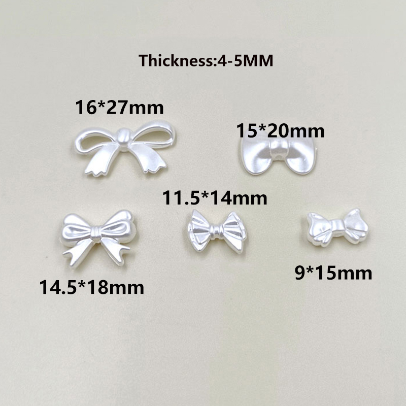 20pcs/bag Acrylic Ribbon Bow A - Pearl Earring Stud ulasan dan harga