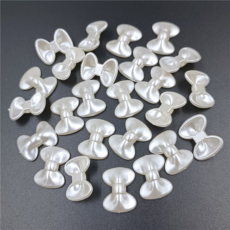 20pcs/bag Acrylic Ribbon Bow A - Pearl Earring Stud ulasan dan harga