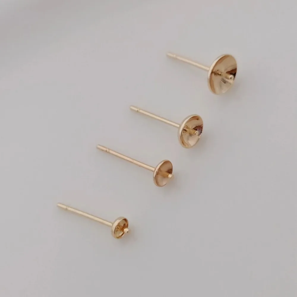 14K Gold-plated Bead Accessori - Pearl Earring Stud ulasan dan harga