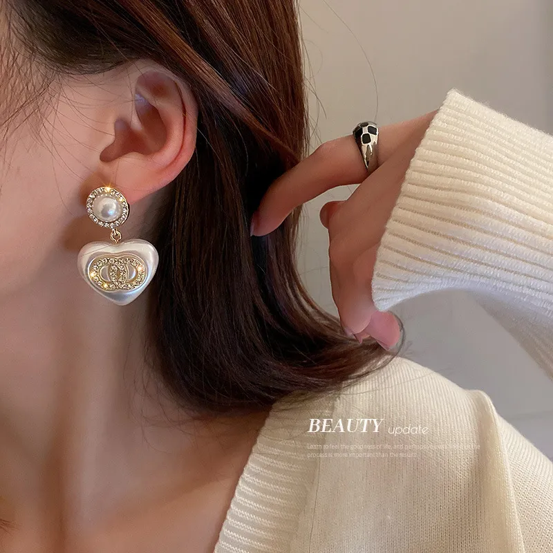 2026 Silver Needle French Diam - Pearl Earring Stud ulasan dan harga