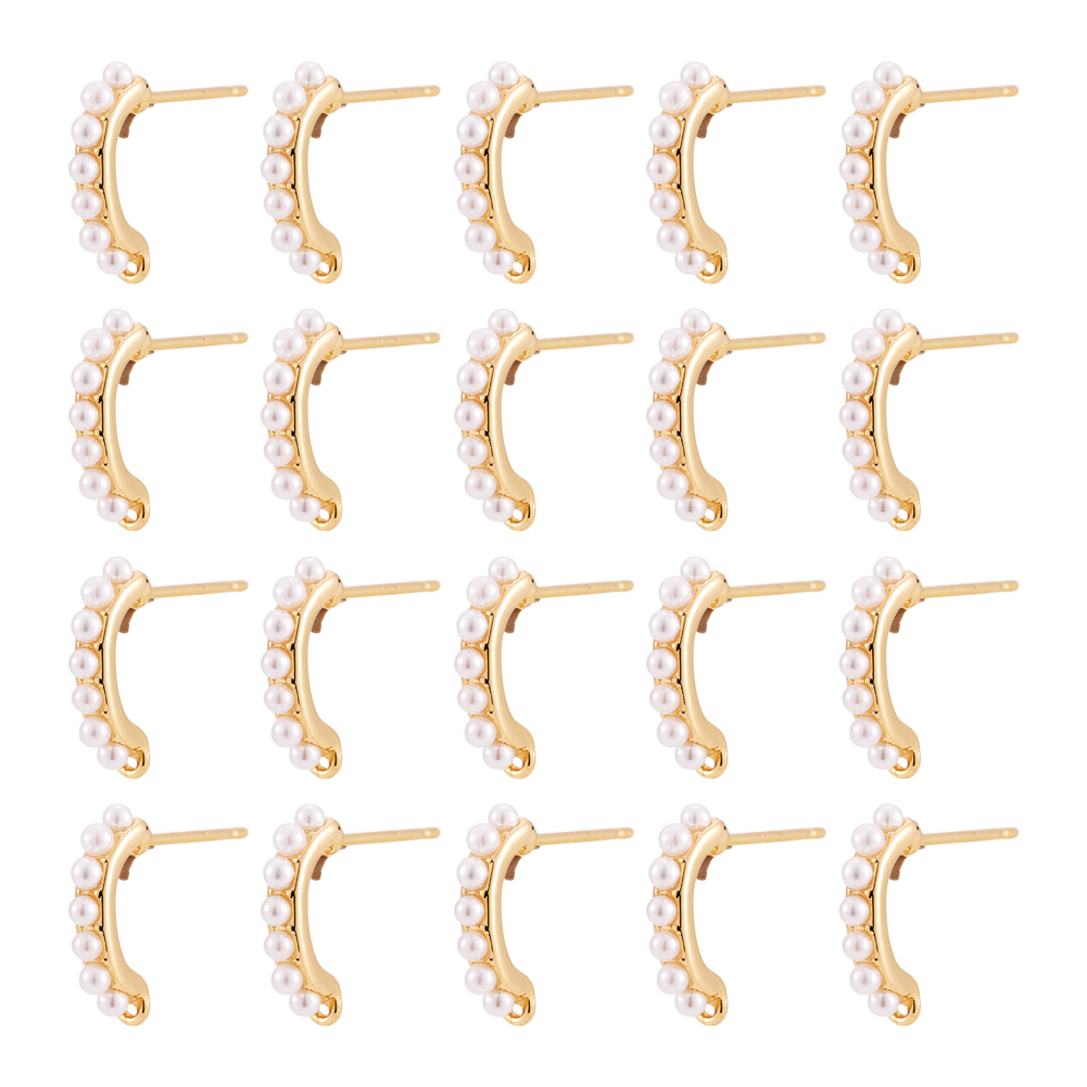 30pcs Brass Stud Earring Findi - Pearl Earring Stud ulasan dan harga