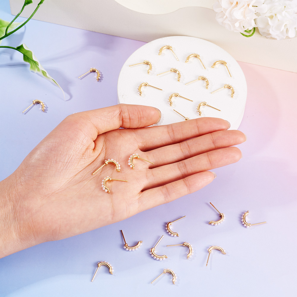 30pcs Brass Stud Earring Findi - Pearl Earring Stud ulasan dan harga