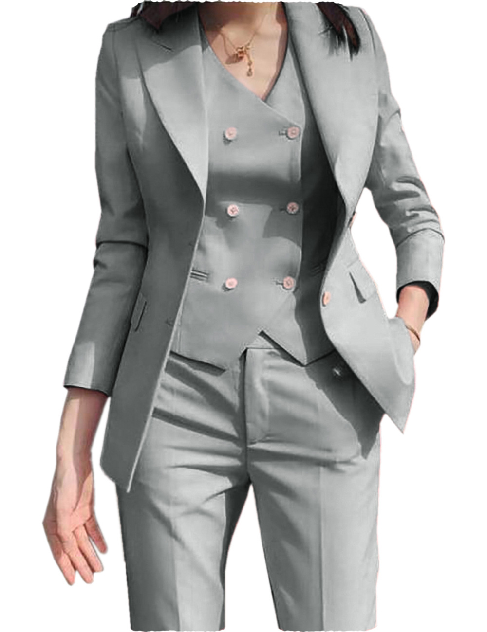 Fall Outfits Suit Jacket Three - Women Formal Wear Business ulasan dan harga
